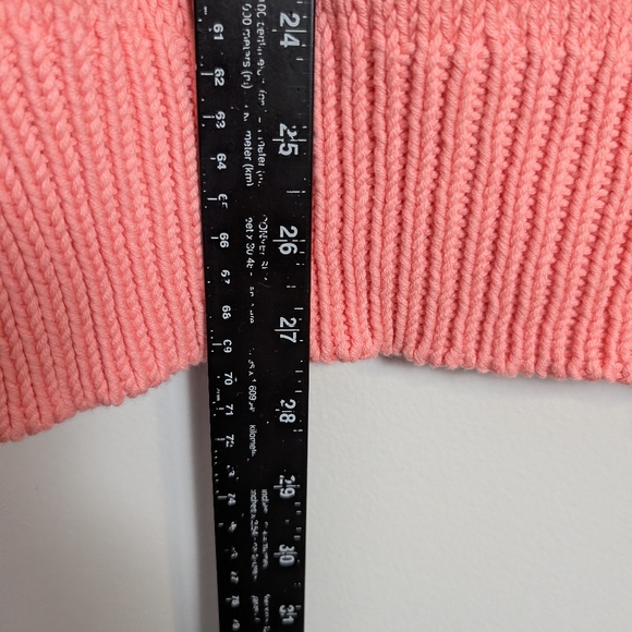 Mersea Voyageur Sweater Chunky Knit Pink Ballon Sleeve Crew neck Sz L - Picture 7 of 9